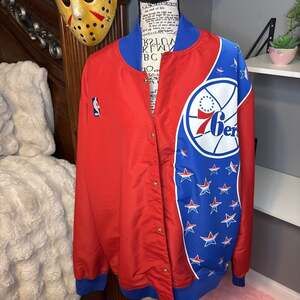 75th Anniversary Warm Up Jacket Philadelphia 76ers Mitchell & Ness XL NWT